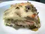 Ricetta Lasagne con carciofi, porri e prosciutto cotto