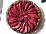 Ricetta Crostata al cioccolato con pere al vino rosso