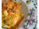 Ricetta I ravioloni ai porcini con salsa rosa alla salsiccia