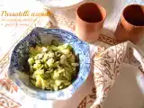 Ricetta Passatelli asciutti “gluten free” con asparagi, pecorino e pesto di menta