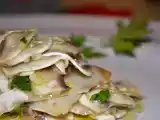 Ricetta Crudite' di funghi e grana