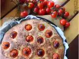 Ricetta Focaccia integrale al parmigiano con pomodorini e origano