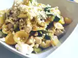 Ricetta Orecchiette senza glutine con pesce spada, zucchine e granella di mandorle