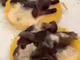 Ricetta Medaglioni di polenta con gorgonzola e funghi porcini