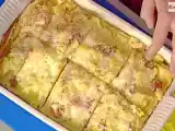 Ricetta Lasagna di crespelle con patate, provolone e prosciutto cotto