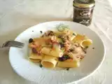 Ricetta Paccheri salmone, finocchio e olive taggiasche