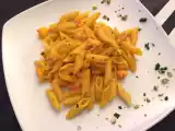 Ricetta Mezze penne rigate con gamberi e zafferano al profumo di limone