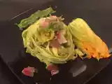 Ricetta Tagliatelle in crema di zucchine, speck e fiori di zucca