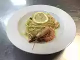 Ricetta Spaghetti con limone, gambero rosso, pachino e vellutata allo zafferano