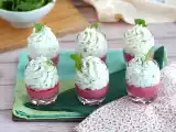Ricetta Bicchierini di barbabietola e mousse di rucola