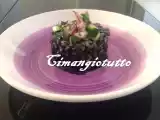 Ricetta Risotto al nero di seppia con seppie e zucchine croccanti