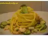 Ricetta Tonnarelli gamberi e zucchine