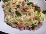 Ricetta Linguine con pancetta, ricotta e spinaci