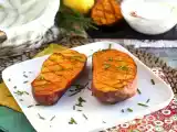 Ricetta Patate dolci al forno con salsa leggera allo skyr