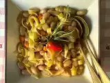 Ricetta Pasta con i fagioli borlotti