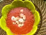 Ricetta Gazpacho di lamponi e gamberi