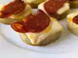 Ricetta Crostini di polenta con scamorza e salame piccante