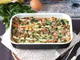 Ricetta Cosa fare con le tortillas? un ottimo gratin di prosciutto, spinaci e mozzarella
