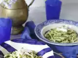 Ricetta Lorighittas con pesto di cavolo nero, pasta sarda intrecciata a mano