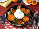 Ricetta Insalata di albicocche arrostite, rucola e burrata: facile e raffinata