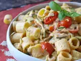 Ricetta Pasta cremosa con zucchine, pomodorini, philadelphia e limone