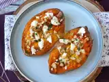 Ricetta Patata dolce al forno con uovo, feta, miele e noci