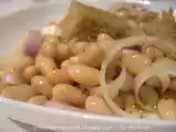 Ricetta Insalata di fagioli e cipolle di tropea e pane toscano