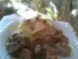 Ricetta Cinghiale alle bacche di ginepro con purea di castagne e tortino di mele e patate