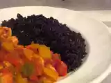 Ricetta Pollo al curry piccante con peperoni e riso venere