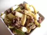 Ricetta Pasta all'uovo con ragù bianco, zucchine e asiago
