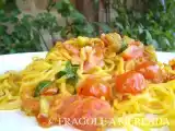 Ricetta Pasta ai fiori di zucca e pomodorini