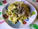 Ricetta Pappardelle cremose ai funghi