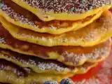 Ricetta Fruit pancakes!!! avere la frutta dentro...