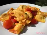 Ricetta Ravioloni ai funghi con pomodorini pachino