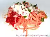Ricetta Spaghetti con rapa rossa e formaggio di fossa