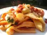 Ricetta Pasta fresca 3colori con gamberoni e pomodorino
