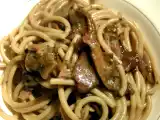 Ricetta Spaghettoni con guanciale, porcini e formaggio di fossa