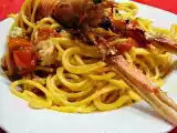Ricetta Tonnarelli con scampi e melanzane