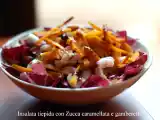 Ricetta Insalata tiepida con zucca caramellata e gamberetti