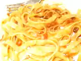 Ricetta Fettuccine ( di sola semola) con finocchi, cipolla e prosciutto crudo
