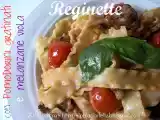 Ricetta Reginette con pomodorini gratinati e melanzane viola