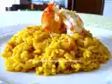 Ricetta Risotto con gamberi, bucce di limone e zafferano... a modo mio