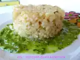 Ricetta Timballini di riso selvatico e castelmagno su pesto di spinaci