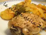 Ricetta Cosce di pollo speziate con patate e peperoncini dolci