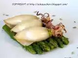 Ricetta Calamari ripieni su zattera di asparagi