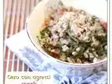 Ricetta Orzo con agretti, speck e ricotta affumicata