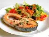 Ricetta Trancio di salmone al pepe