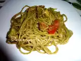 Ricetta Spaghetti con pesto pesce spada e zucchine