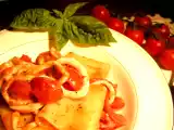 Ricetta Paccheri con calamari e gamberi