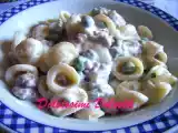Ricetta Orecchiette risottate con panna, salsiccia e piselli